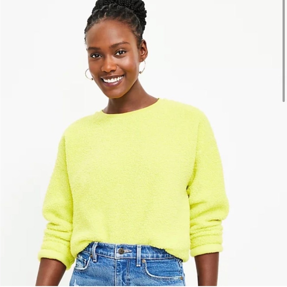 LOFT Cozy Sherpa Sweatshirt